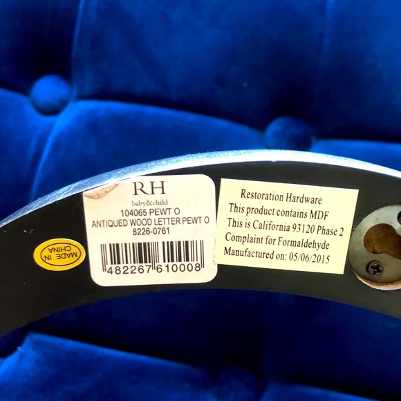 Restoration Hardware Gilt Letter O - Picture 3 of 4